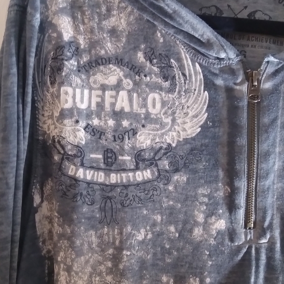 EUC Buffalo David Bitton Lightweight hoodie with front pockets Sz XL - Picture 5 of 10